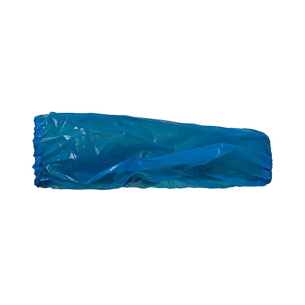 Superior Glove Disposable Sleeves, Blue, 16", PE, PK100 SLPD16EB