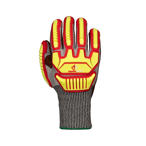 Tenactiv Work Gloves, Nitrile, L, Black/Gray, PR STAGBLPVBL