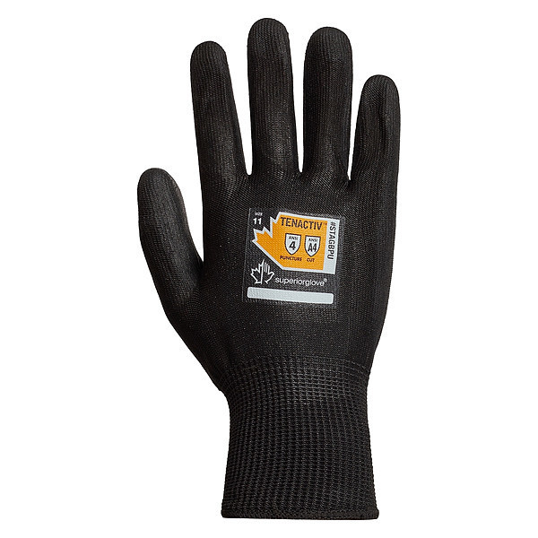 Superior Glove Cut-Resistant Glove, A4, Black, 7 STAGBPU-7