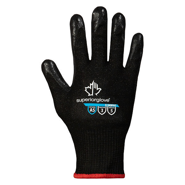 Superior Glove CutResistntGloves, Nitrile, CutLvl2, PR S13KBFNT-9