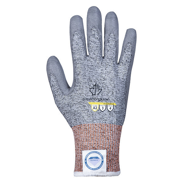 Superior Glove Grey Dyneema Pu Pm Ctsz 8, PR S13SXGPUQ8
