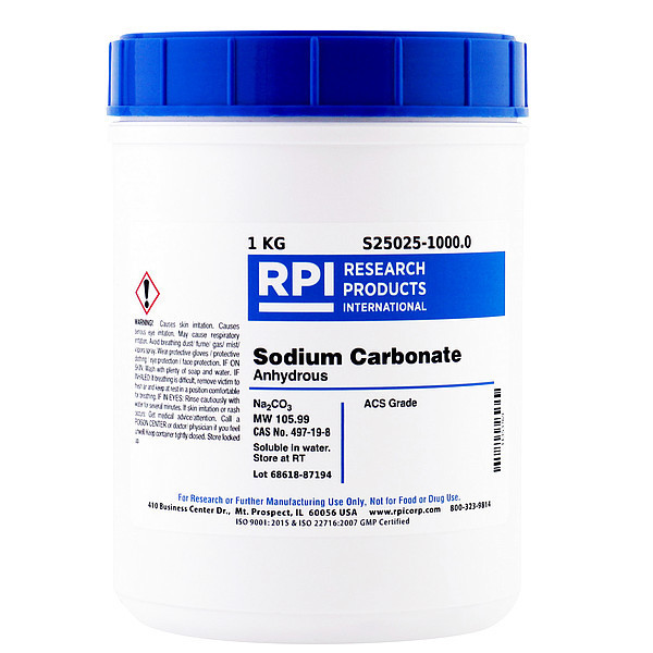 Rpi Sodium Carbonate Anhydrous, 1kg S25025-1000.0