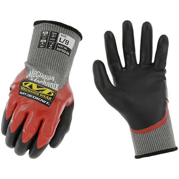 Mechanix Wear SpeedKnit(TM), Glove, HPPE, Size 10, 10, PR S27DQ-58-010