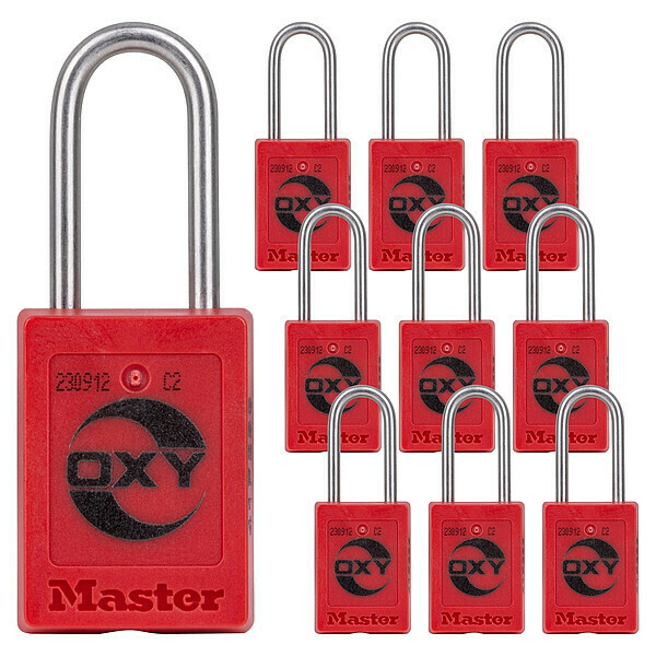 Zenex Lock, Red, KA, set of 10, OXY Custom S33KAS10REDLZ2OXY