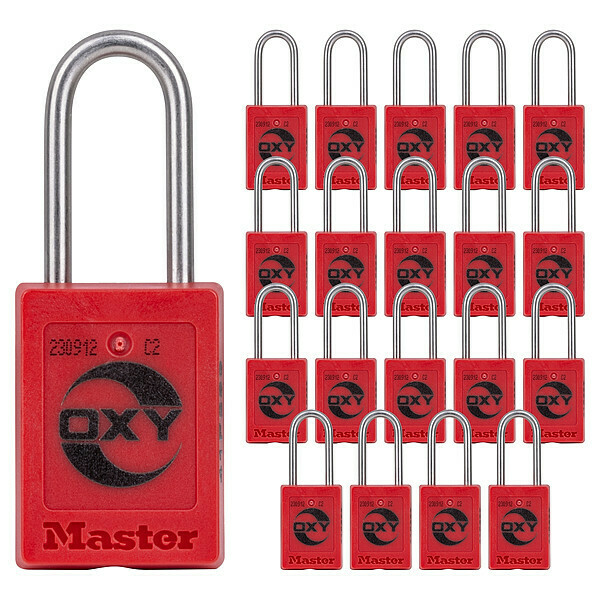 Zenex Lock, Red, KA, set of 20, OXY Custom S33KAS20REDLZ2OXY