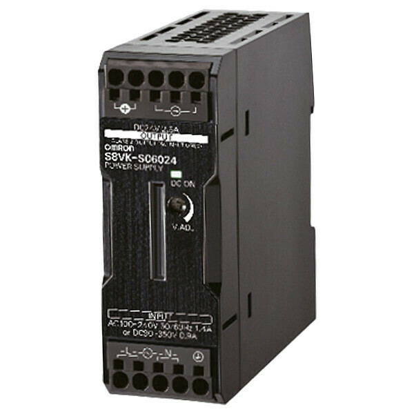 Omron Switching Power Supply, 265/300V AC; 85/264V AC; 90/350V DC, 24V DC, 480 W, 20A, Side by Side S8VK-S48024