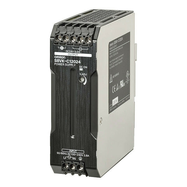 Omron Switching Power Supply, 100/240V AC, 24V DC, 120 W, 5A, Bracket S8VK-C12024