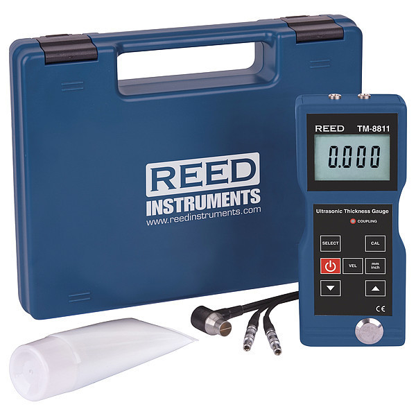Reed Instruments Ultrasonic Thickness Gauge, 7.9" (200mm), includes Traceable Certificate TM-8811-NIST