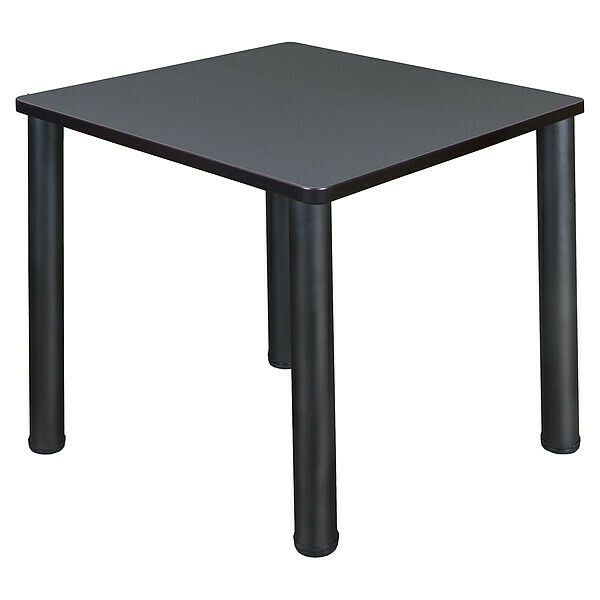 Kee Square Tables > Breakroom Tables > Kee Square & Round Tables, 30 W, 30 L, 29 H, Wood|Metal Top TB3030GYBPBK