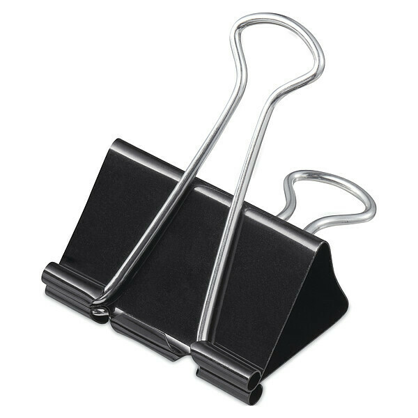 Universal One 2" Binder Clip, Black/Silver, PK36 UNV10220