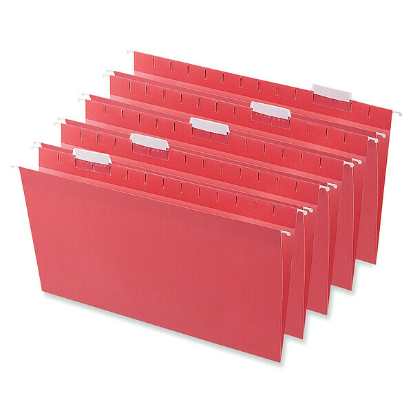 Universal One Hanging File Folders, Red, PK25 UNV14218