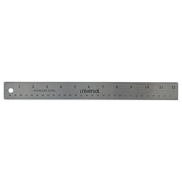  Universal Clear Plastic Ruler, Standard/Metric, 12 Long,  Clear : Office Products