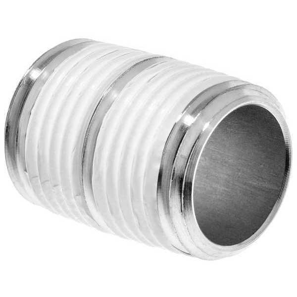 Zoro Select Nipple, Schedule 40, 5/8"ID, 316 SS, 1-1/8"L ZUSA-PF-2668