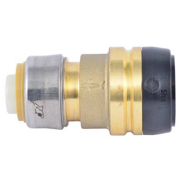 Sharkbite Push-to-Connect Reducing Coupling, 1-1/4 in Tube Size, Brass, Brass UXL013528