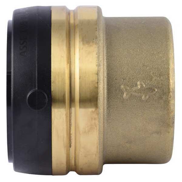 Sharkbite Push-to-Connect End Stop, 2 in Tube Size, Brass, Brass UXL0454