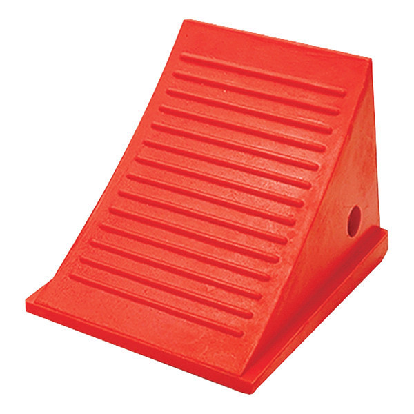 Checkers Wheel Chock, Orange, 9"W, 9"H, Single Style UC1500-6