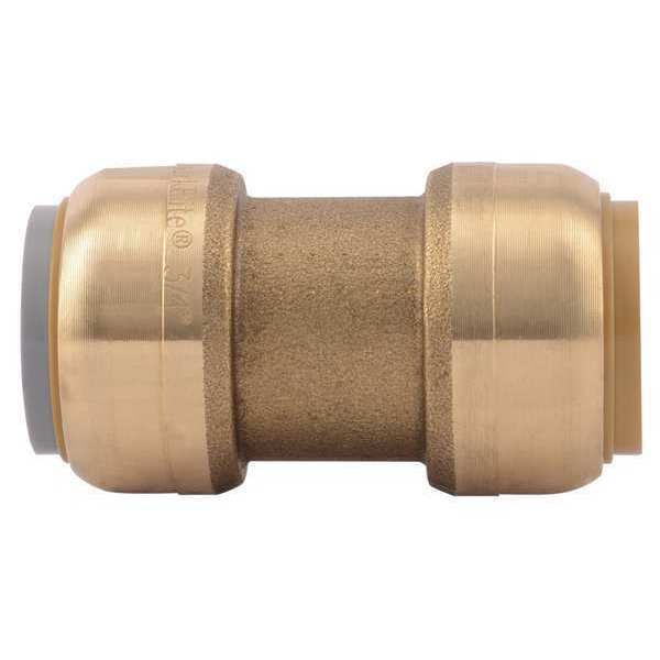 Sharkbite Push-to-Connect Coupling, 3/4 in Tube Size, Brass, Brass U4016LF