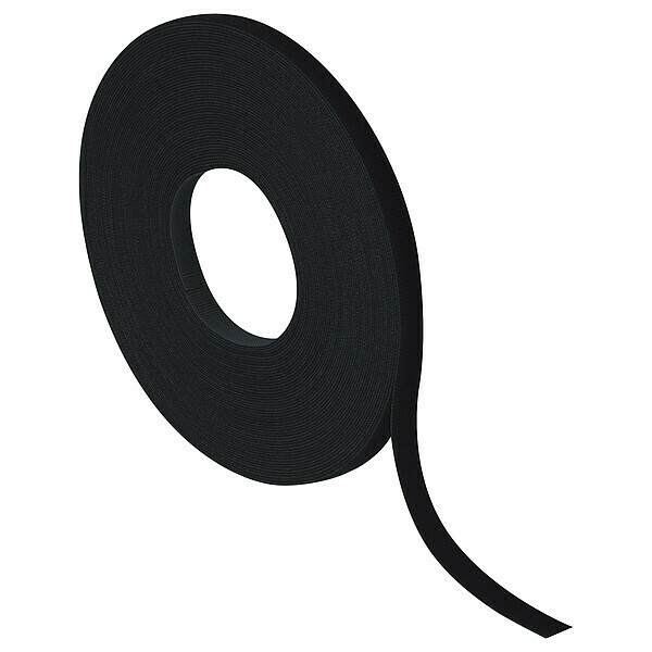 Velcro Brand Straps, Self-Grip, 1/2x75 ft., Black, 75', 1/2" Wd, Black VEL178