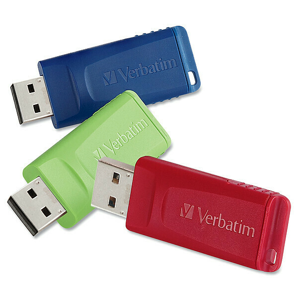 Verbatim Store n Go USB 2.0 Flash Drive, 8GB, PK3 98703