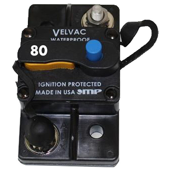 Velvac Automotive Circuit Breaker, Type III Series, 80 A 091006