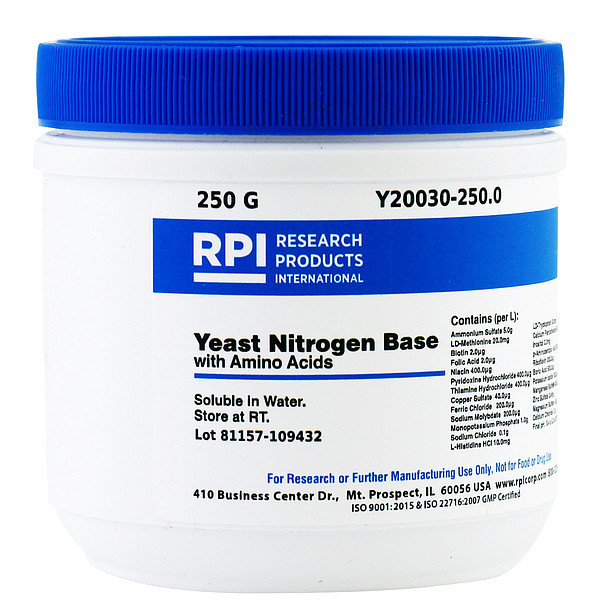 Rpi Yeast Nitrogen Base w/ Amino Acids, 250g Y20030-250.0
