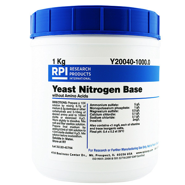 Rpi Yeast Nitrogen Base w/ Amino Acids, 1kg Y20040-1000.0