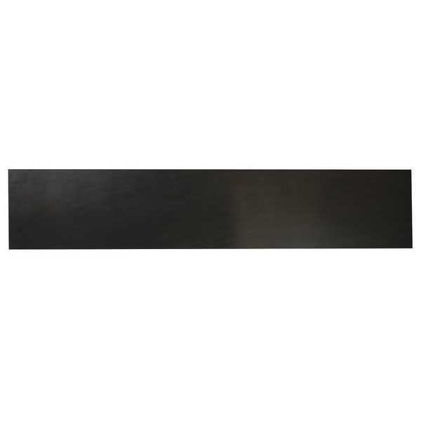 Zoro Select 1/2" Comm. Grade Buna-N Rubber Strip, 4"x36", Black, 70A BULK-RS-H70-919