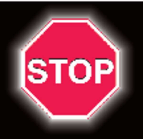 Brady Stop Sign, 30"H, 30"W, Aluminum 95045