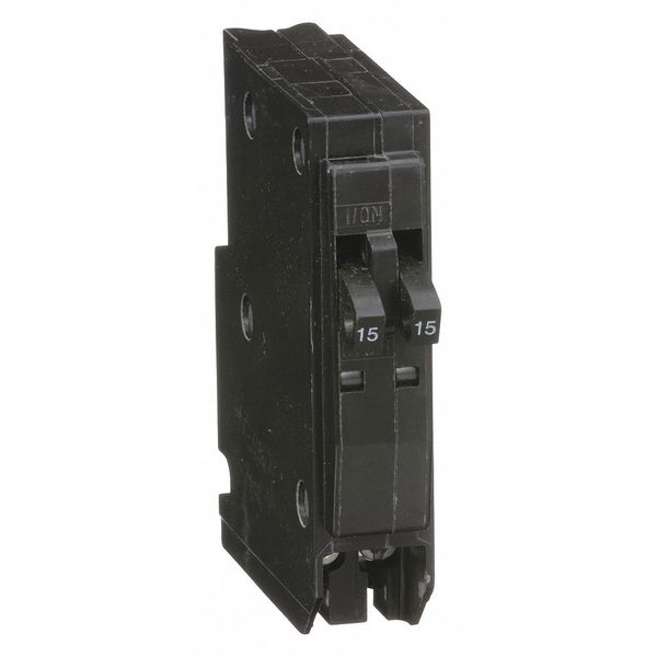 Square D Miniature Circuit Breaker, QO Series 15/15A, 2x1 Pole, 120/240V AC QOT1515