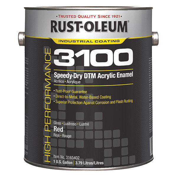 Rust-Oleum Interior/Exterior Paint, High Gloss, Water Base, 1 gal 3165402