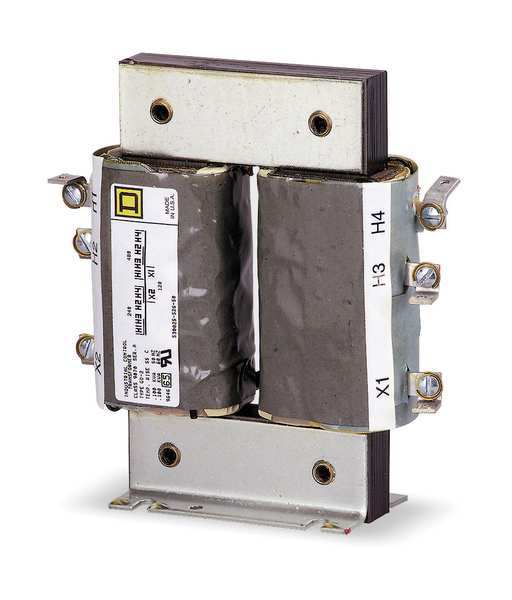 Square D Control Transformer, 150 VA, 55 °C, 120V AC, 240/480V AC 9070GO3D1