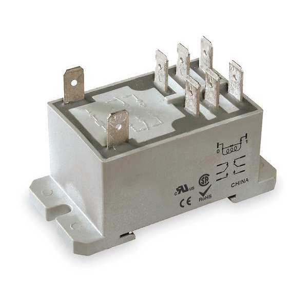 Dayton Enclosed Power Relay, DIN-Rail & Surface Mounted, DPDT, 24V DC, 8 Pins, 2 Poles 1EJH3