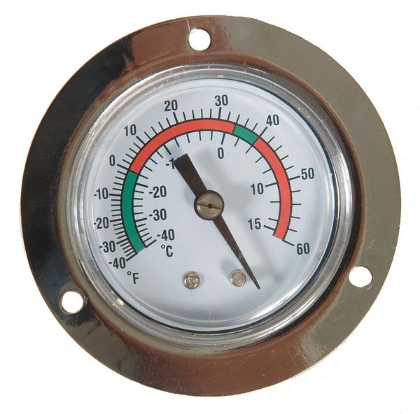 Zoro Select Analog Panel Mt Thermometer, -40 to 60F 1EPE7