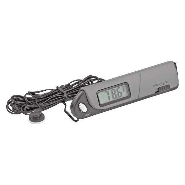 Bell In/Out Thermometer/Clock, Slimline, Silver 28001-8