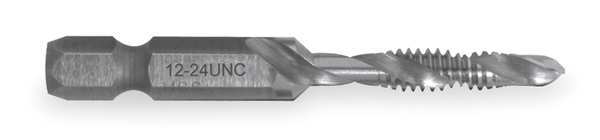 Greenlee Drill/Tap/Countersink Bit, 12-24x2 1/4 L DTAP12-24