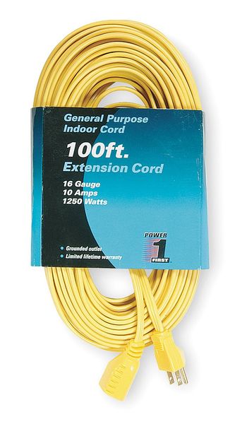 Power First 100 ft. 16/3 Extension Cord SPT-2 1FD60