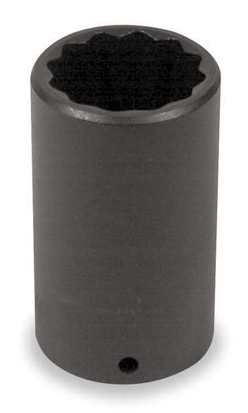 Proto 1/2 in Drive Impact Socket 1 1/8 in Size, Deep Socket, black oxide J7336