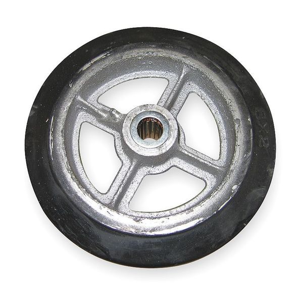 Wesco Wheel, 6 x1 1/2", Mold On Rubber 108839