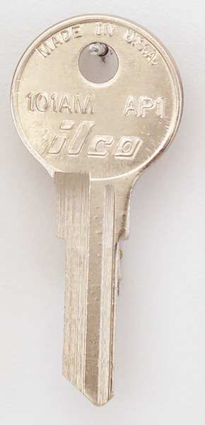 Kaba Ilco Key Blank, Brass, Type AP1, 6 Pin, PK10 101AM-AP1
