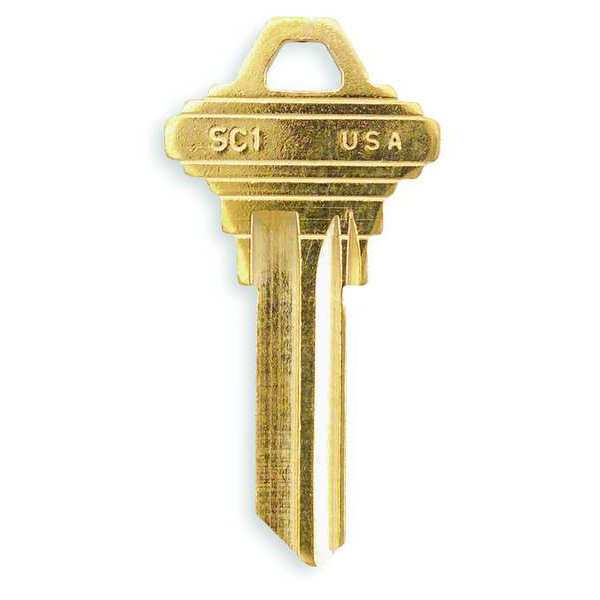 Kaba Ilco Key Blank, Brass, Type 1145, PK50 SC1-BR