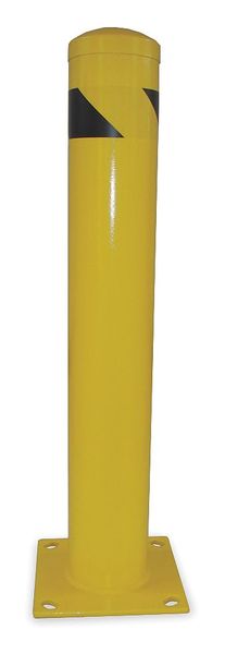 Zoro Select Safety Bollard, Length 36 In, Yellow 1GUD7