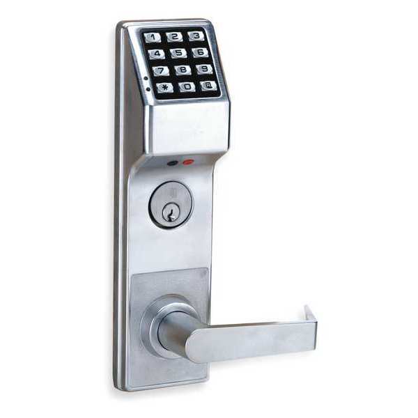 Locdown Electronic Lock, Brushed Chrome, 12 Button DL3500CRL US26D