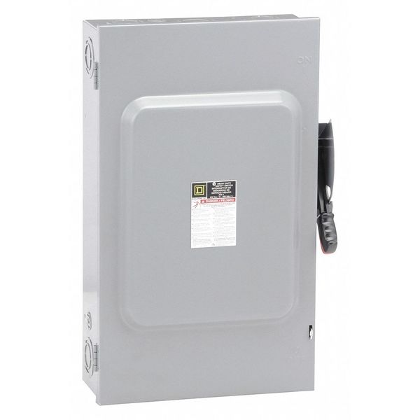 Square D Fusible Safety Switch, Heavy Duty, 600V AC, 3PST, 200 A, NEMA 1 H364