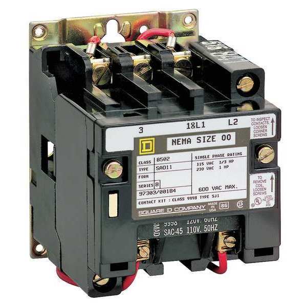 Square D 480VAC Non-Reversing Magnetic Contactor 3P 90A NEMA 3 8502SEO2V06