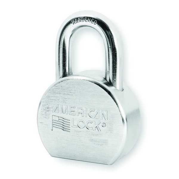 American Lock Padlock, Keyed Different, Standard Shackle, Round Steel Body, Boron Shackle, 15/16 in W A700