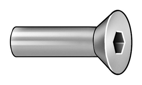 Zoro Select Arch Barrel, 1/4"-20, 1/2 in Brl Lg, 3/8 in Brl Dia, 18-8 Stainless Steel Plain Z1650