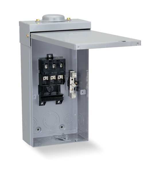 Square D Circuit Breaker Enclosure, J250, 3 Spaces, 250A, Main Circuit Breaker J250AWK