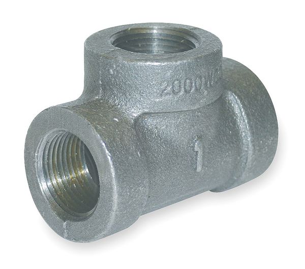 Zoro Select 1-1/2" FNPT Galvanized Tee 1LBN3