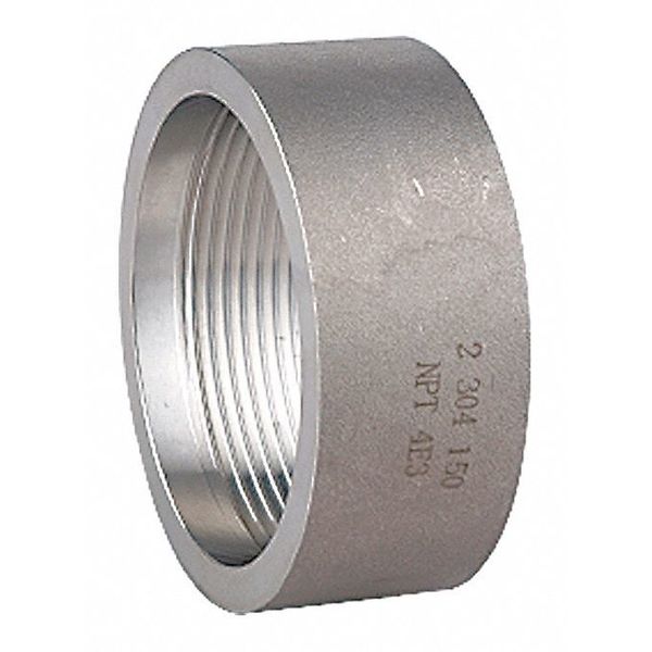 Zoro Select 3/4" FNPT 304 SS Half Coupling, Max. Pressure: 300 psi 40HC111N034