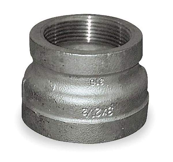 Zoro Select 1-1/2" x 3/8" FNPT SS Reducing Coupling 4381032430